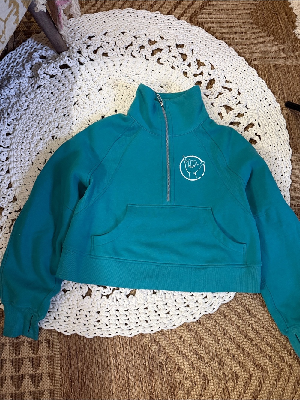 Lululemon Scuba Hawaii Aloha Funnel Neck Scuba Half Zip Shaka - Picture 8 of 11
